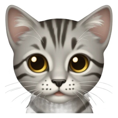 Кот серо-белый с голубо-зелеными глазами sticker