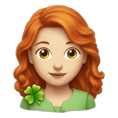 A redhead with a clover sticker