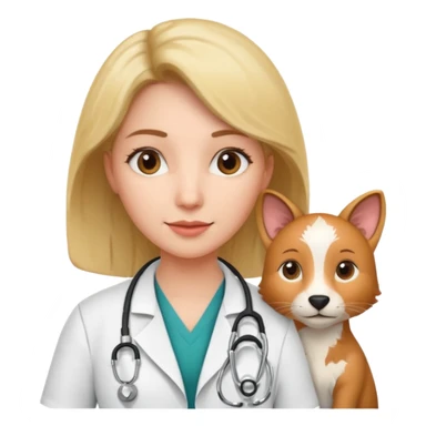 animal vet doctor woman sticker