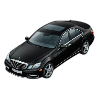 a black Mercedes Benz car sticker