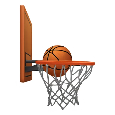 Basketball going into goal sticker