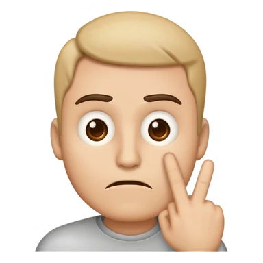 Emoji qui regarde mal avec un sourcil en l’air et l’index au coins de sa bouche et sa bouche dois être comme ça 🫦 sticker