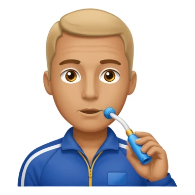 track coach with whistle sticker