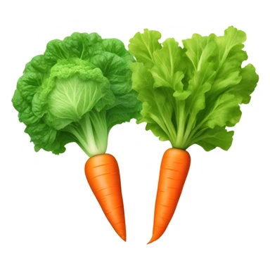 lettuce and carrot sticker