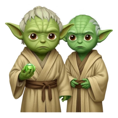 Yoda teaching Luke from Star Wars" the mivie sticker