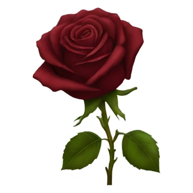 Dark red rose sticker