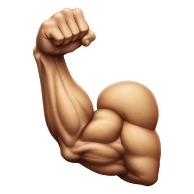 a muscular arm sticker