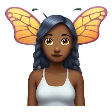Girl with butterfly wings and 4 arms sticker