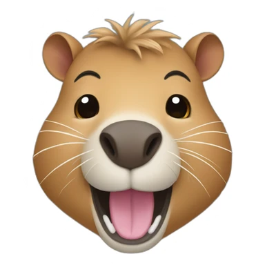 laughing tears capybara sticker