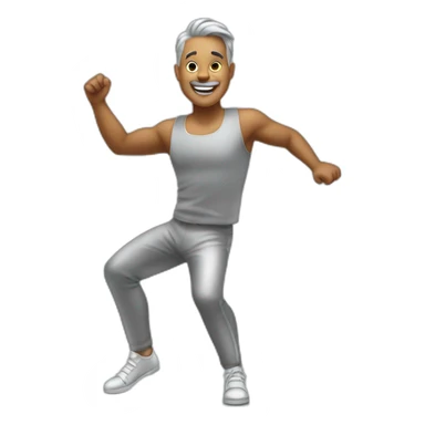 Shave personne dancing in silver tenu sticker