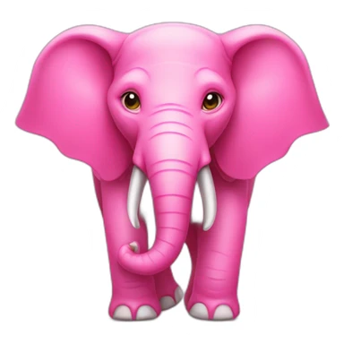 badass pink elephant with cool look sticker
