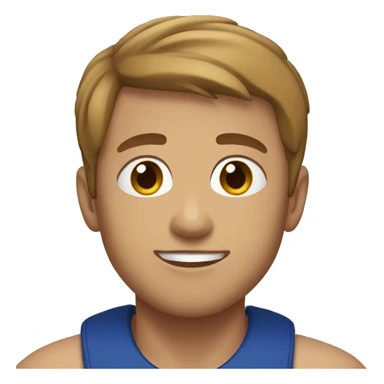 Young man with brown eyes, short cropped hair , athletic build. sticker