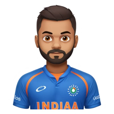 Virat Kohli wearing Indian jersey 18 sticker