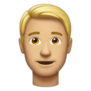 Hombre sin pelo en la cabeza sticker