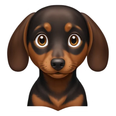 Black and brown dachshund   sticker