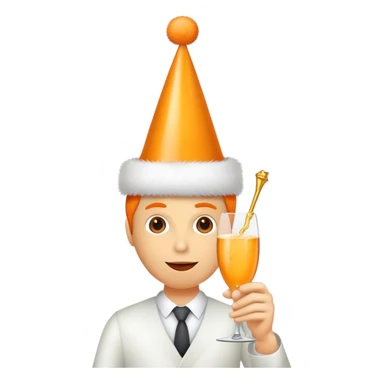 Orange champagne  sticker