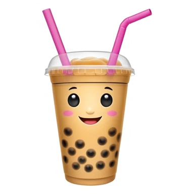 a bubble tea mascot sticker