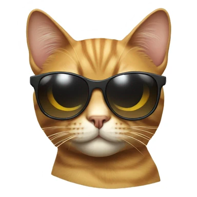 Cat with sunglass sticker