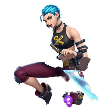 jinx with rocket launcher sticker
