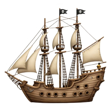 little pirate ship for penguins sticker