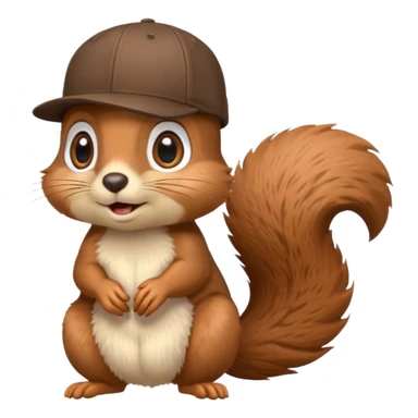 Ardilla con gorra  sticker