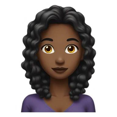 Black gorgeous girl sticker