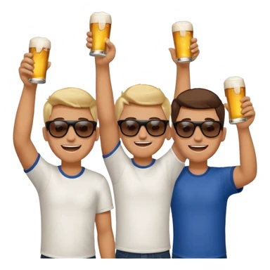 Boys cheers drinks sticker