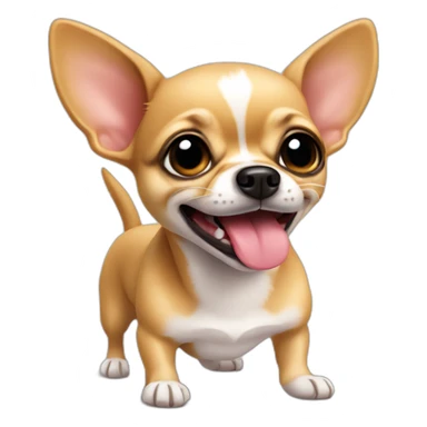 Dumb Chihuahua with tongue out sticker