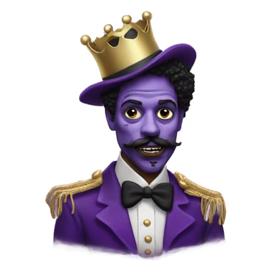 prince purple rain zombie dancing with painter's moustache sticker