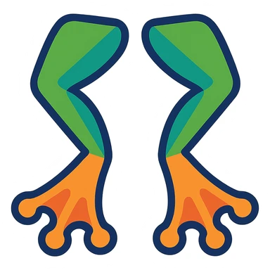 frog legs sticker