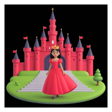 prince in red dress, royal castle background sticker