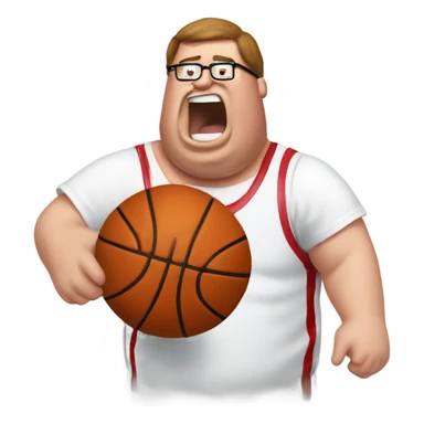 Peter griffin shooting a basketball  sticker