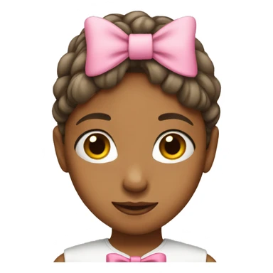 Girl wearing a bow sticker