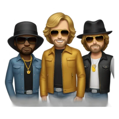 50 cent & bee gees sticker