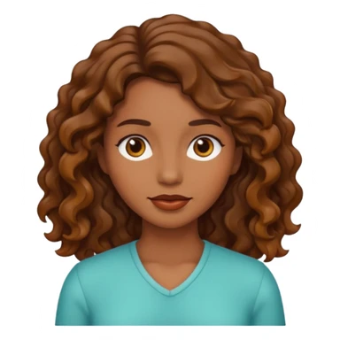Mujer morena pelo ondulado sticker