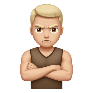 angry arms crossed sticker