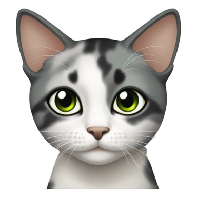 Dilute calico cat with green eyes sticker
