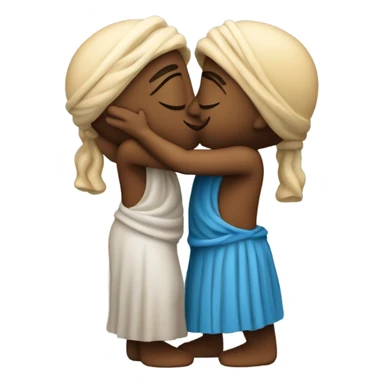 Two ksantes kissing  sticker