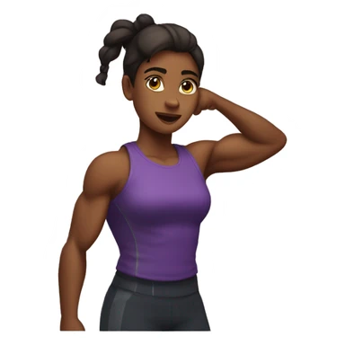 a girl with biceps sticker