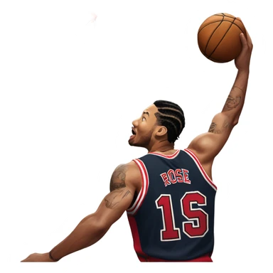 derrick rose dunking  sticker