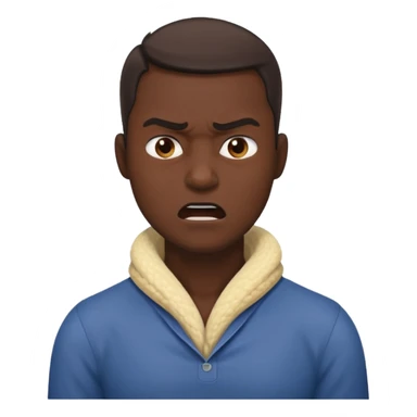 furious man holding his neck sticker