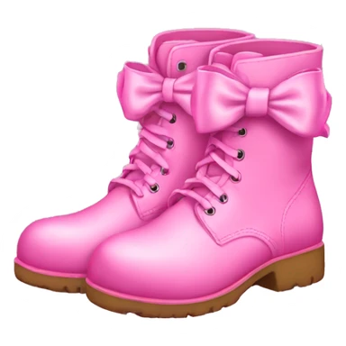 Pink boots with pink bows sticker
