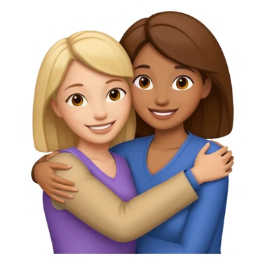 women hug women sticker