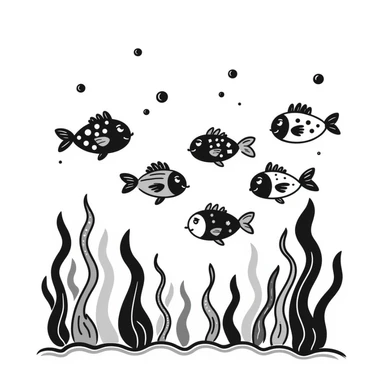 Under the deep blue sea sticker