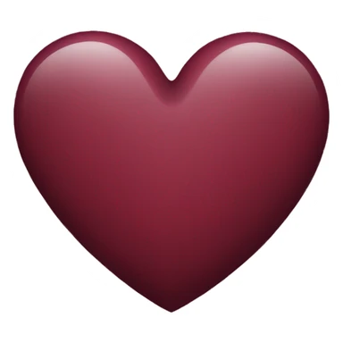Burgundy heart  sticker