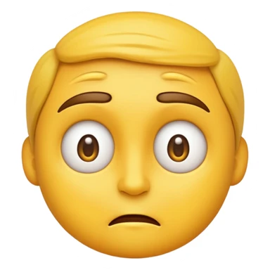 An emoji that looks annoyed but interested  sticker