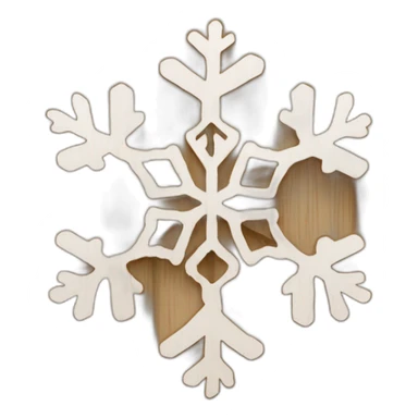 Wood sign with inscription «DECEMBER” and snowflake and christmas willow  sticker