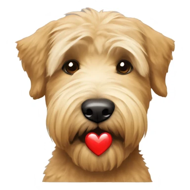 Wheaton terrier with a heart  sticker