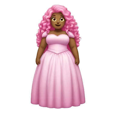 fat beautiful pink haired princess sticker