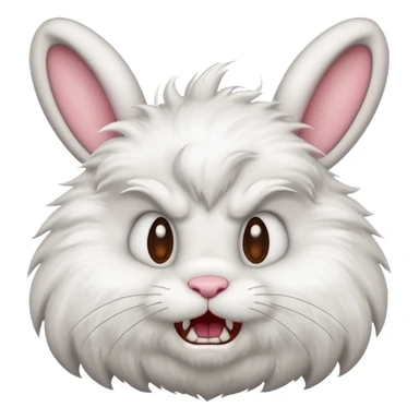 angry bunny cartoon sticker